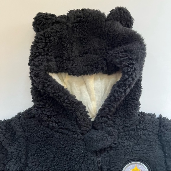 NWT Kids Steelers NFL Fleece Hooded Onesie - Picture 4 of 14